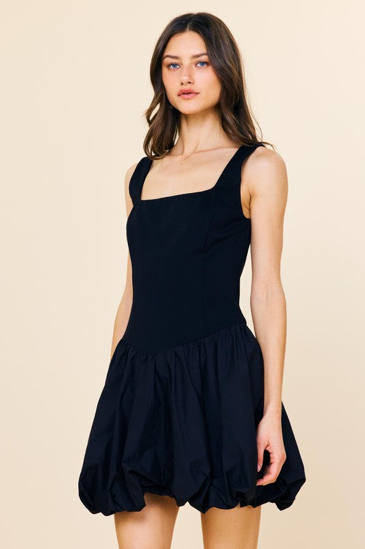 Skies are Blue bubble hem drop waist mini dress