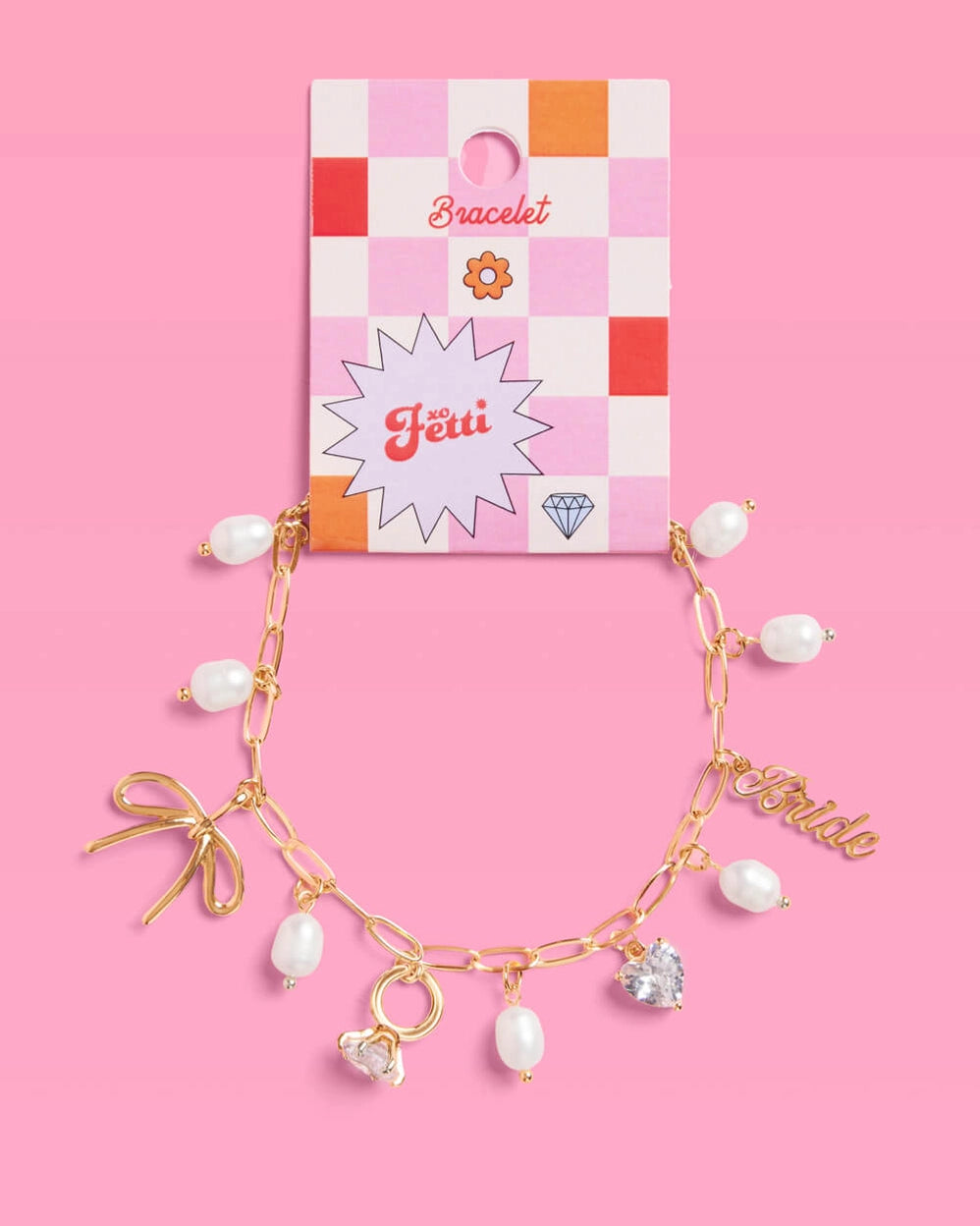 xo, Fetti bride charm bracelet