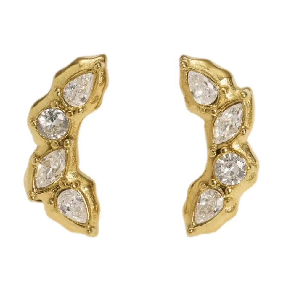 Kismet ivy free form crystal studs