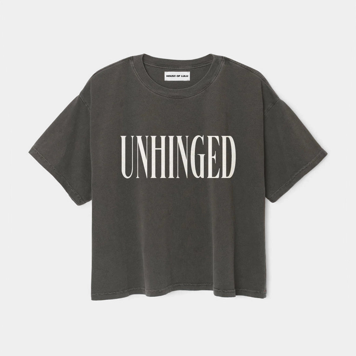 House of Lulu "unhinged" crop tee