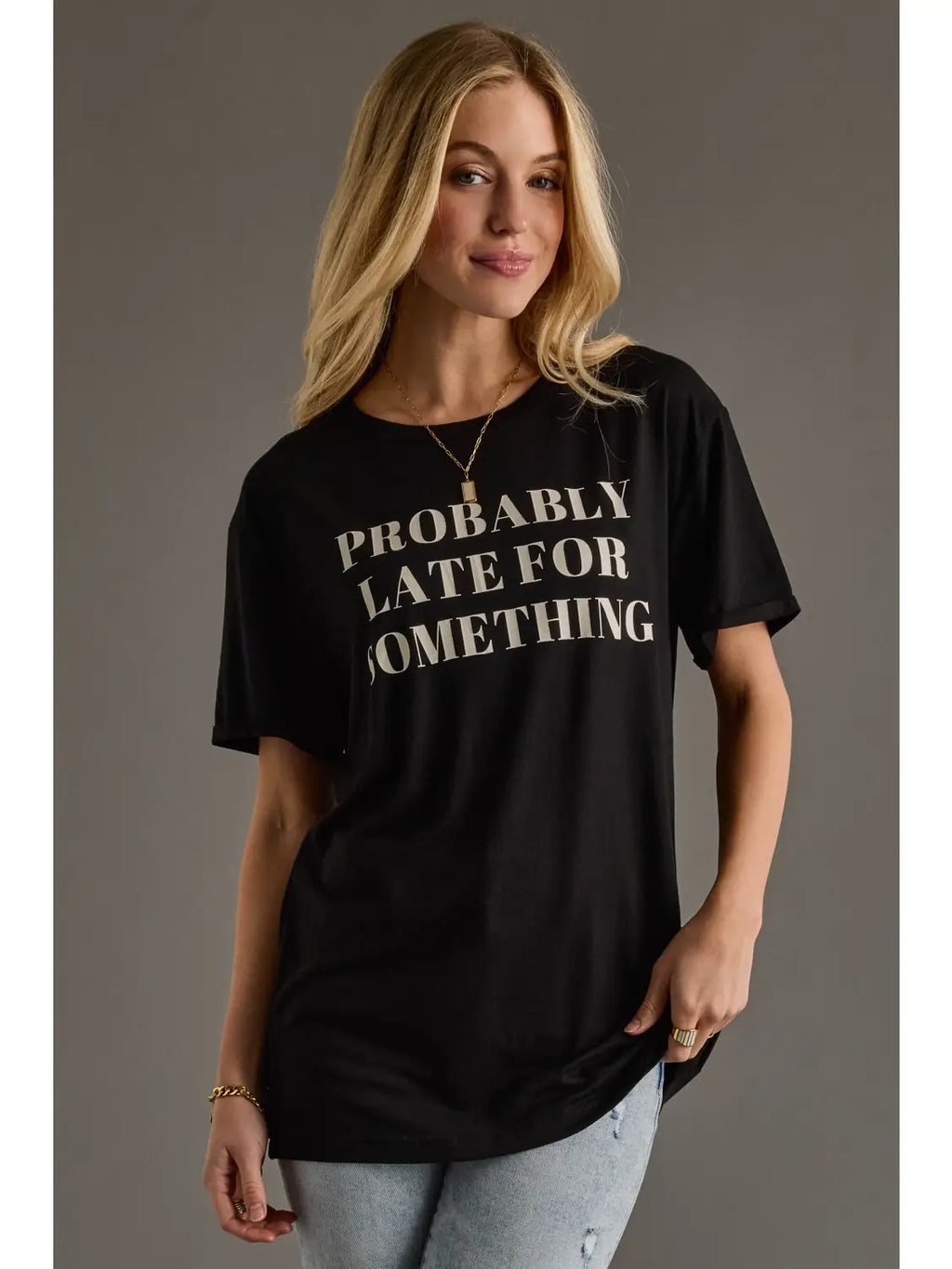 Panache Apparel Co. probably late for something tee