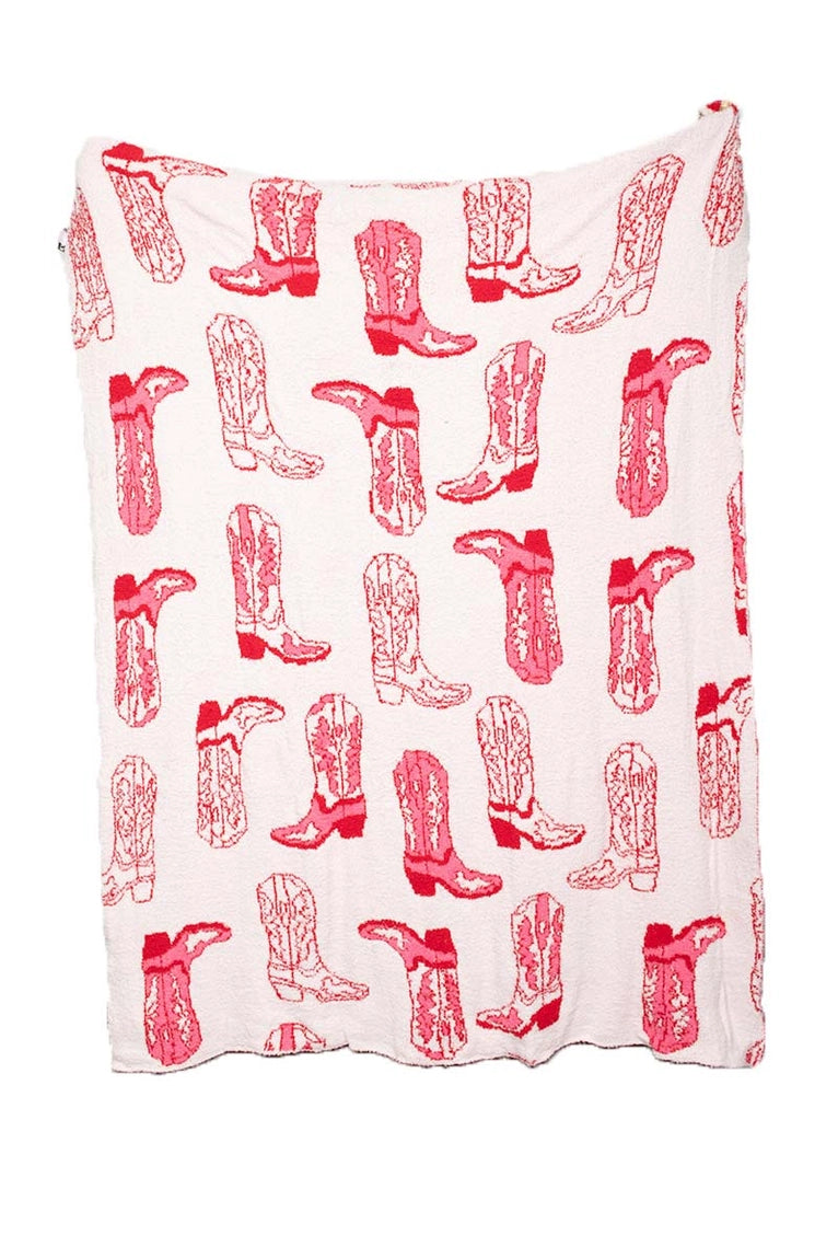 Katydid western boots throw blanket