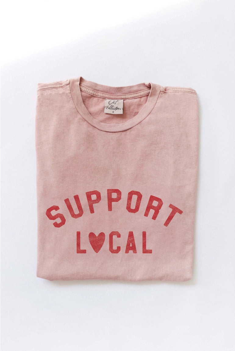 Oat Collective support local mineral washed graphic tee