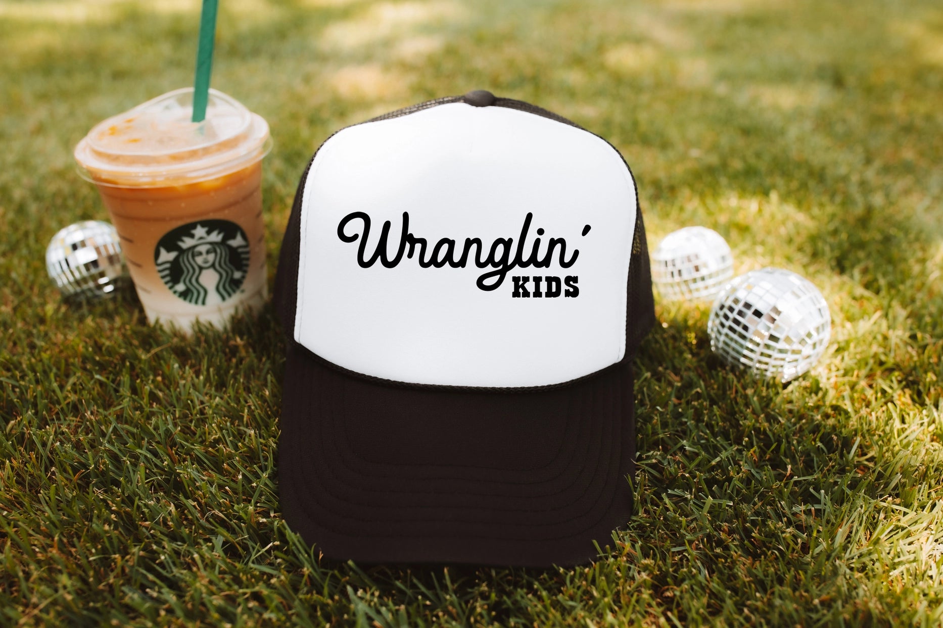 Bash wranglin' kids trucket hat