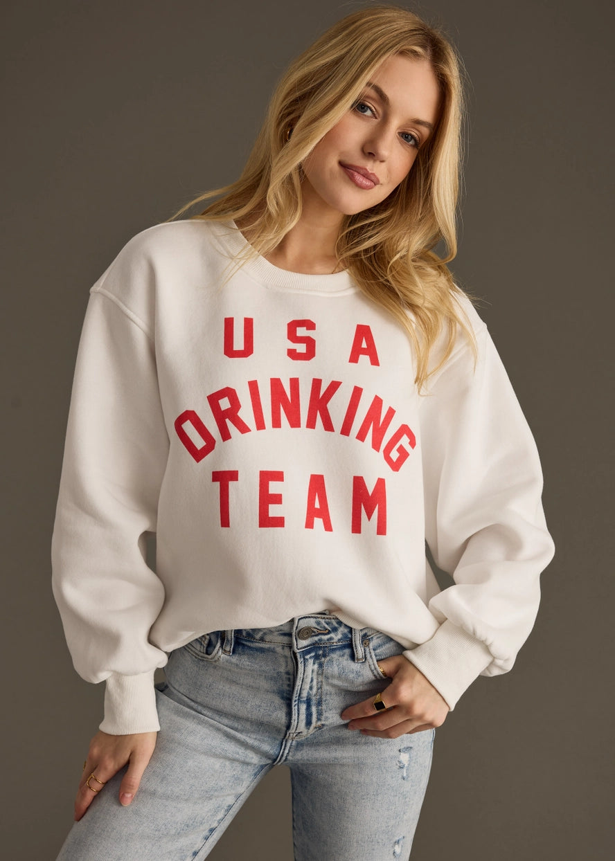 Panache Apparel Co. "USA drinking team" sweatshirt