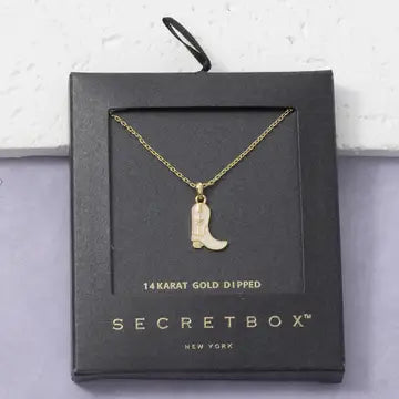 Anarchy Street 14K gold-dipped cowboy boot necklace