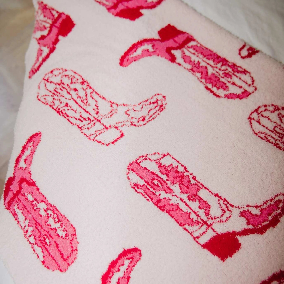 Katydid western boots throw blanket