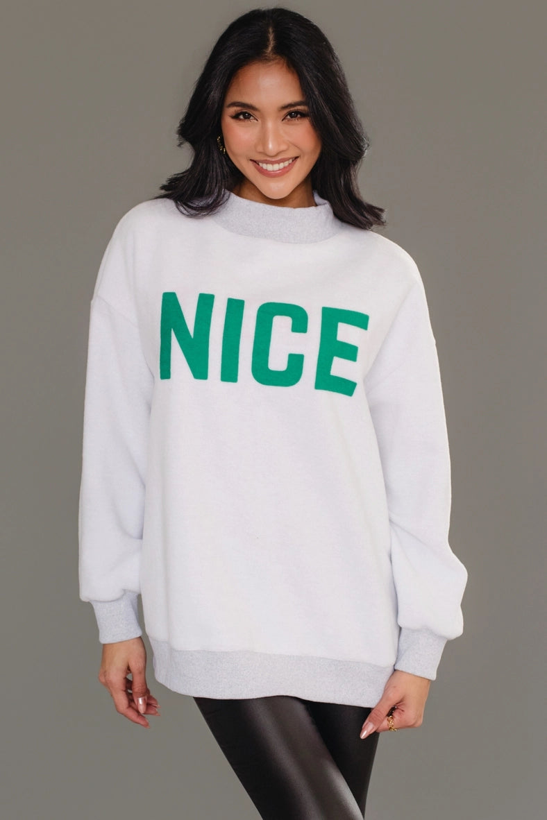 Panache Apparel Co. nice & naughty reversible sweatshirt