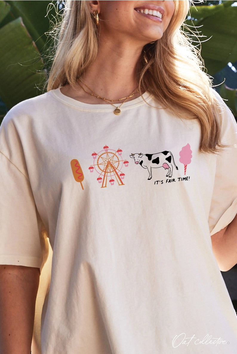 Oat Collective fair time oversized graphic tee