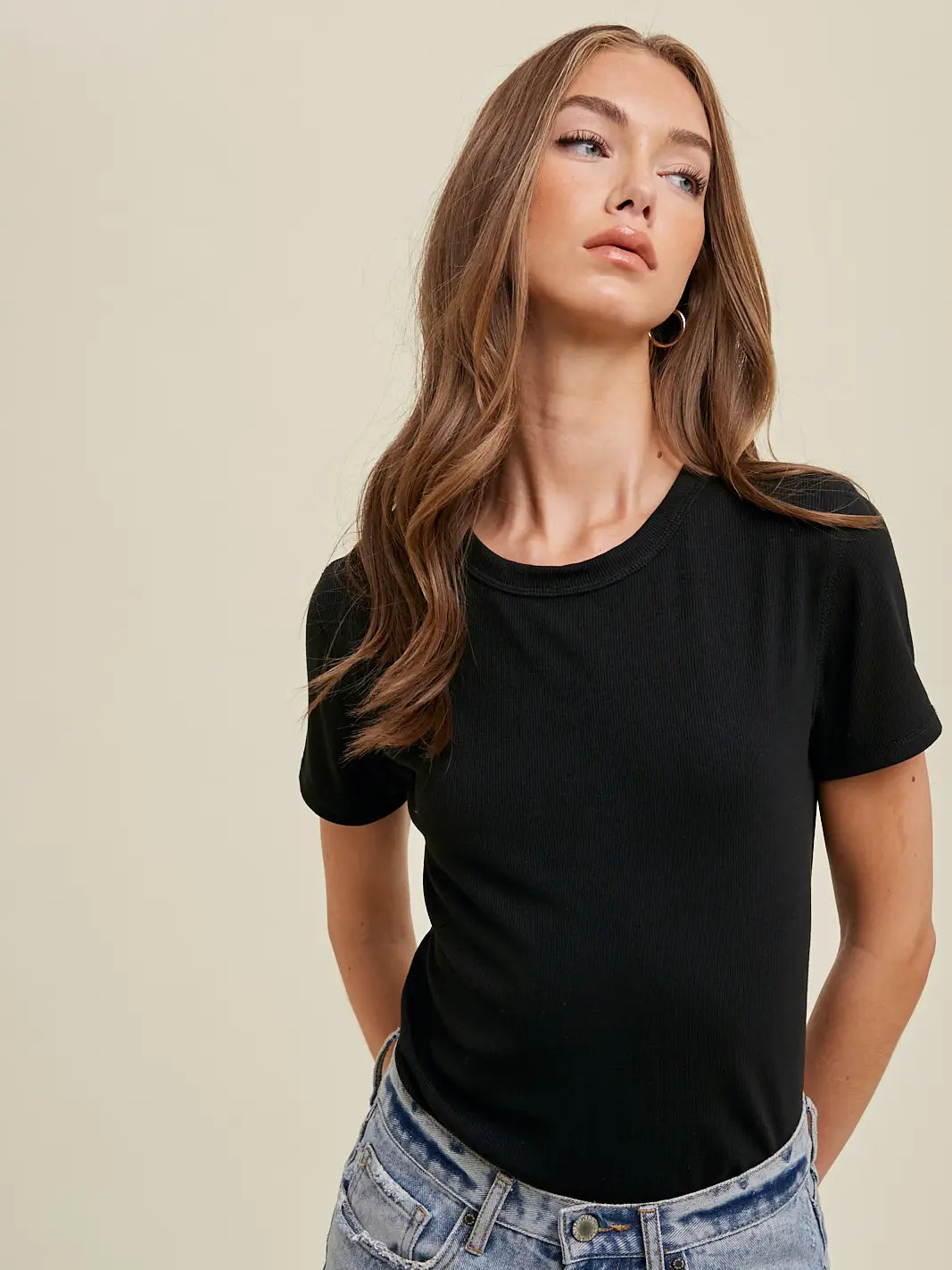 Wishlist Apparel ribbed knit basic tee