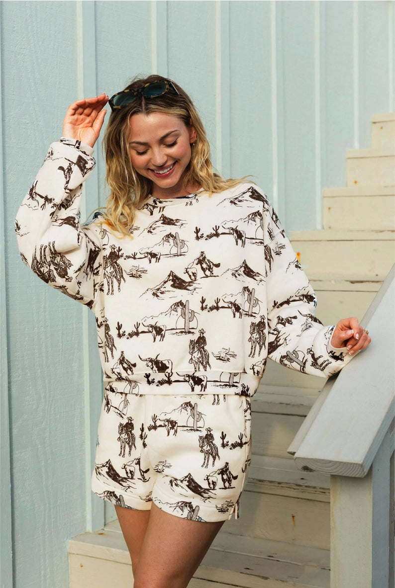 Oat Collective western print set