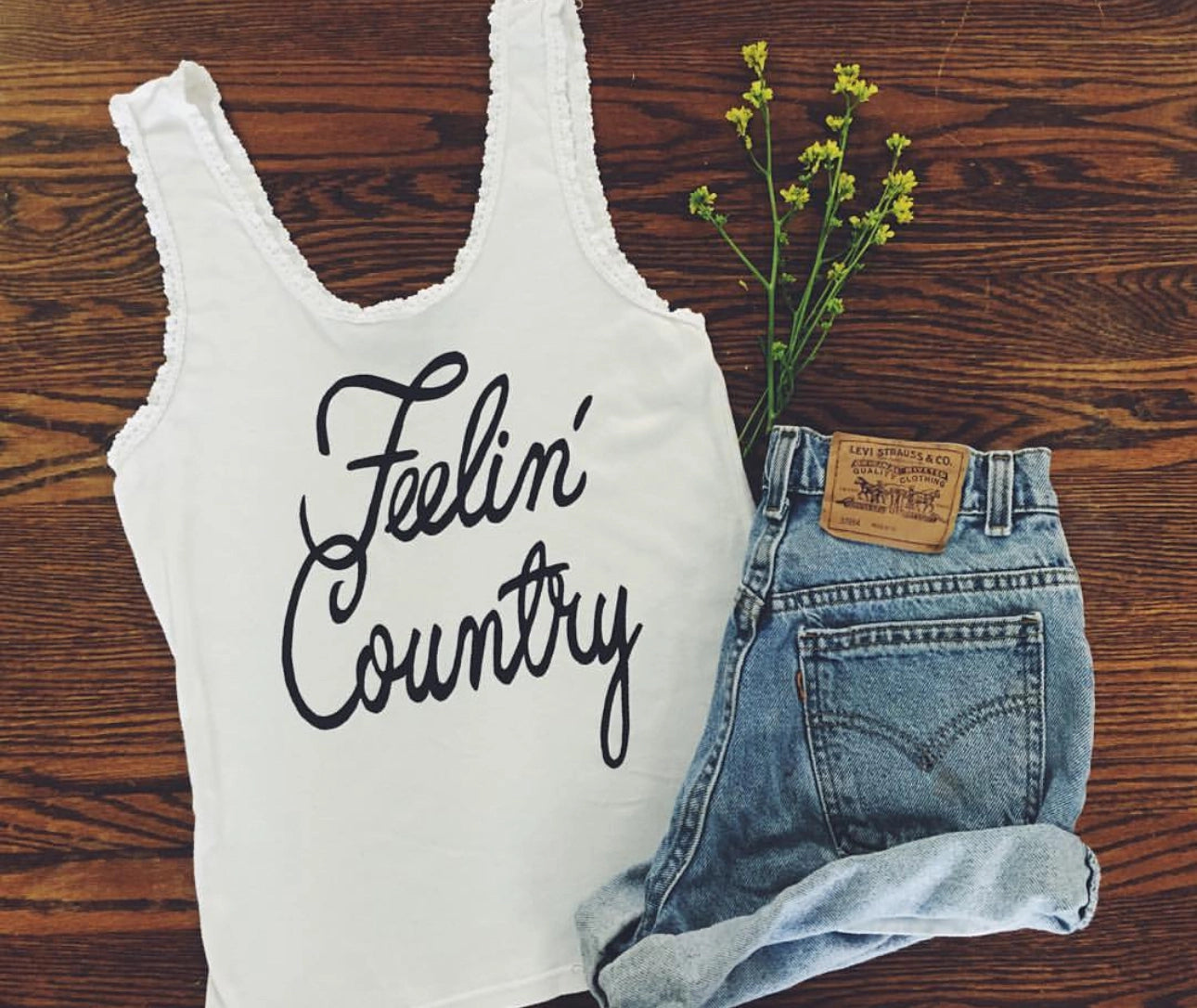 Bandit Brand feelin' country lace tank top
