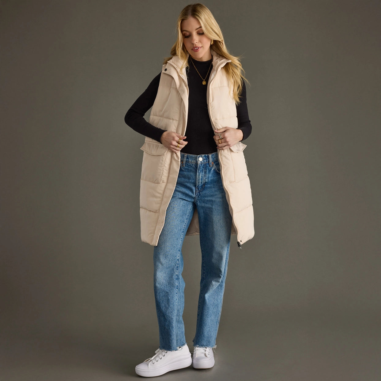 Panache Apparel Co. long puffer vest