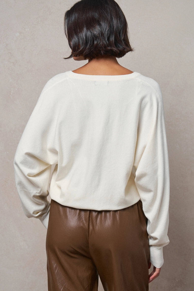 Urban Daizy v-neck drop shoulder knit sweater