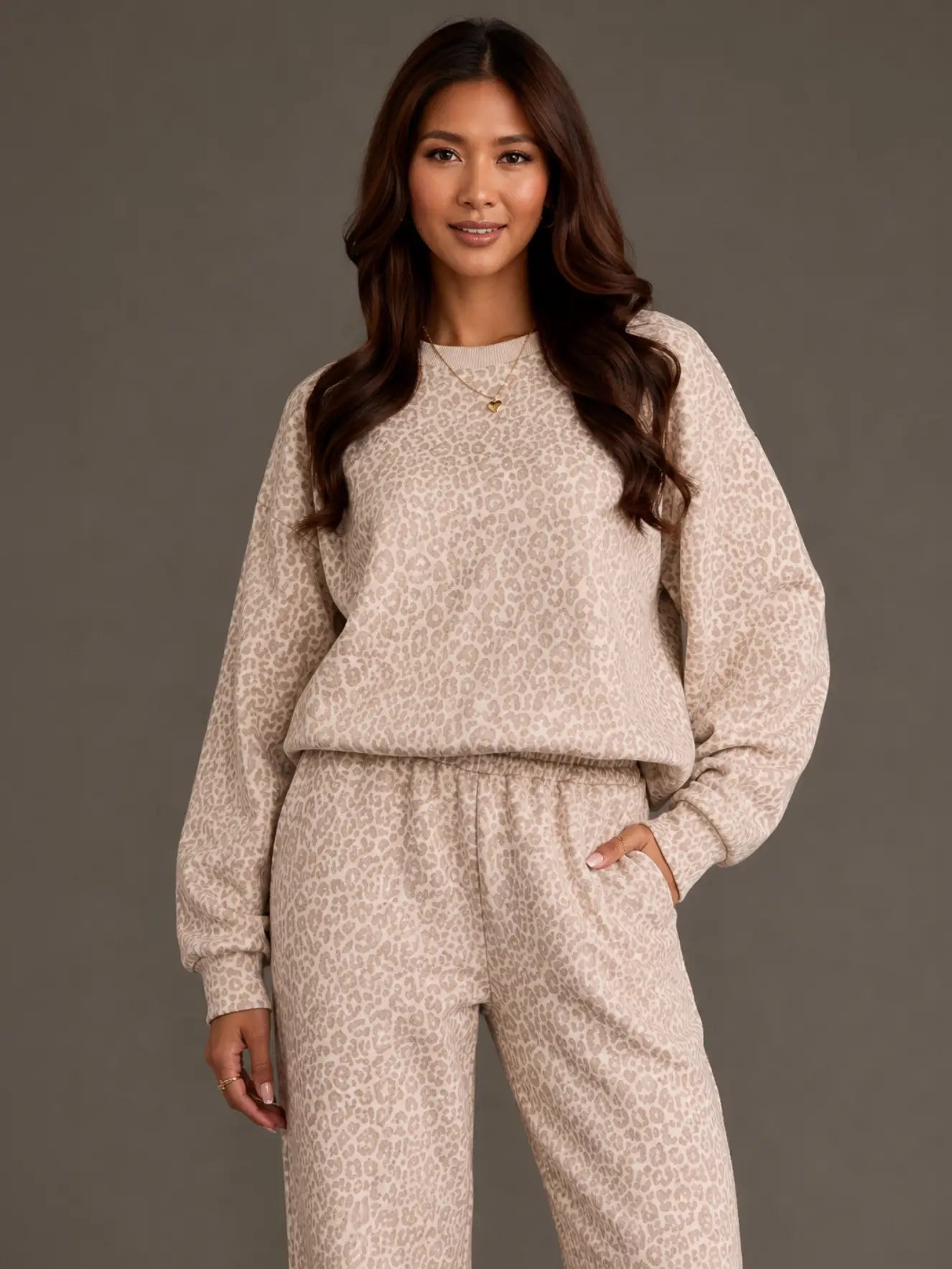 Panache Apparel Co. leopard print sweatshirt
