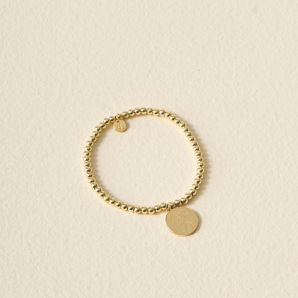 The Darling Effect birth flower charm bracelet