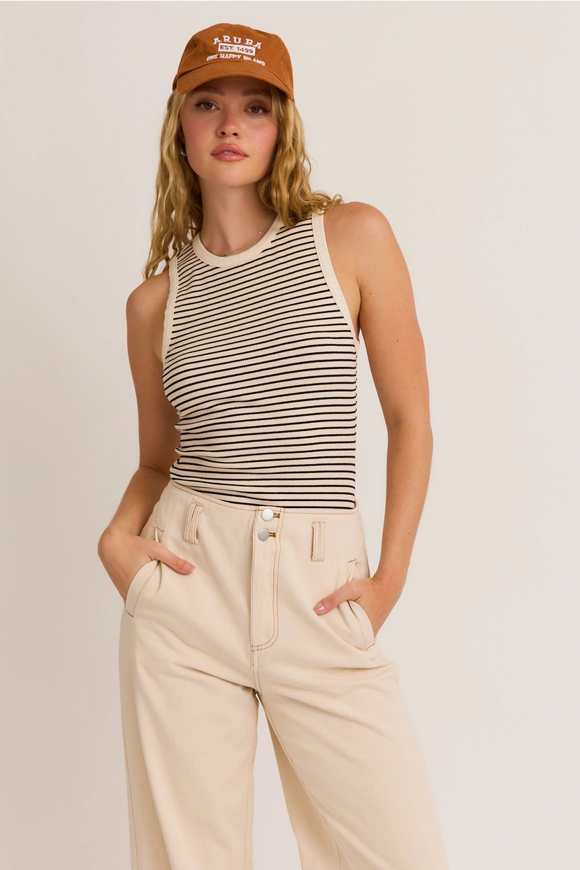 LE LIS round neck sleeveless bodysuit