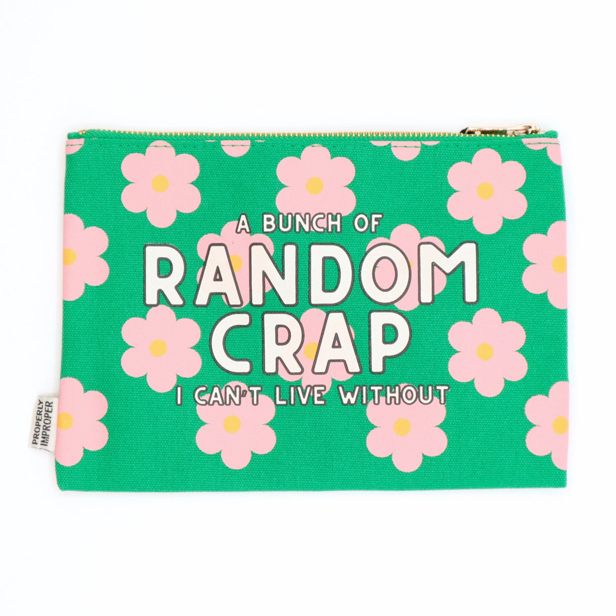 Properly Improper canvas pouch