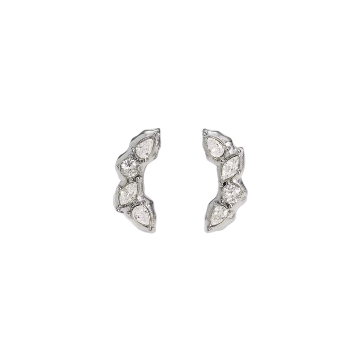 Kismet ivy free form crystal studs