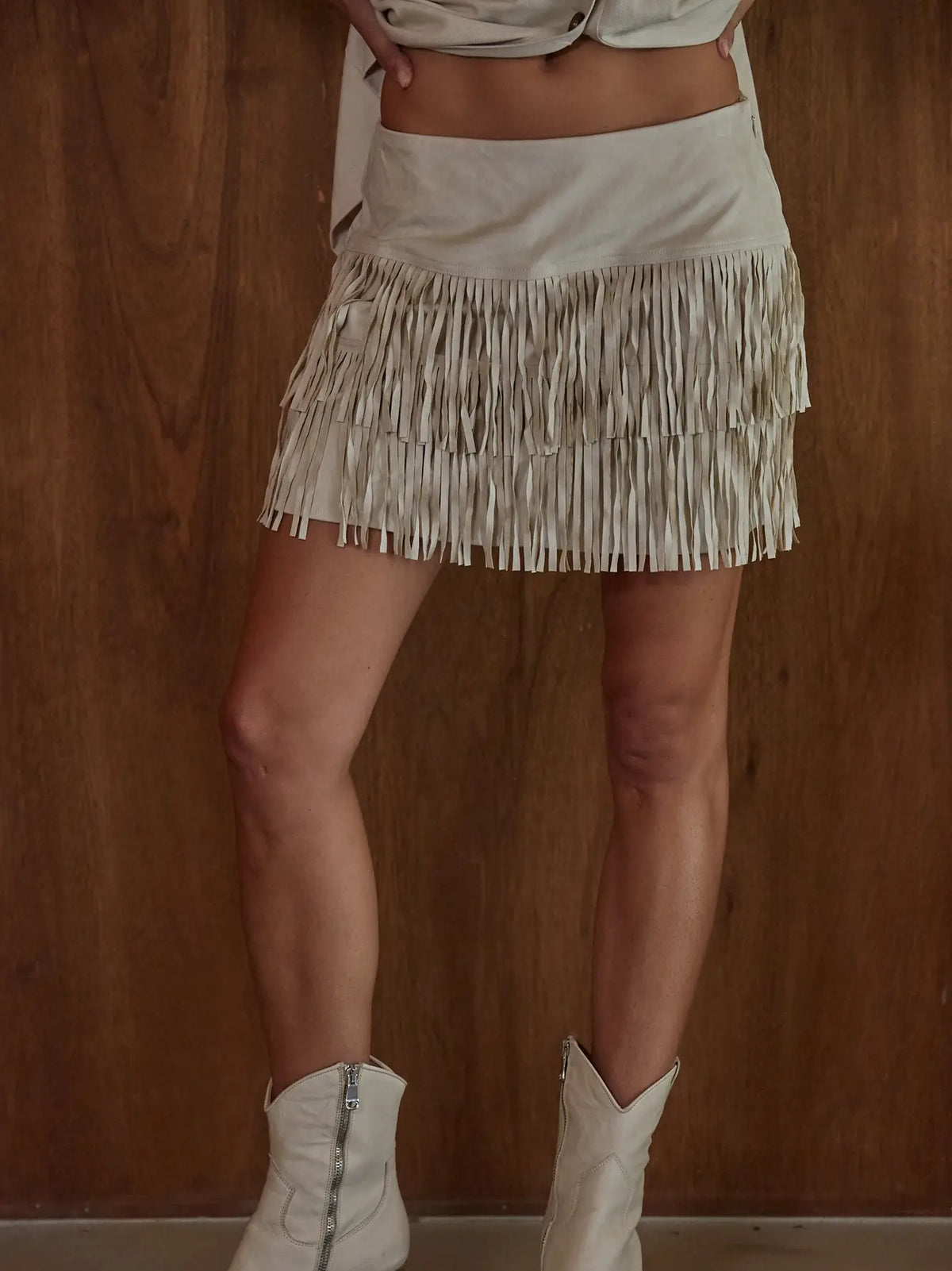 By Together fringe mini skirt