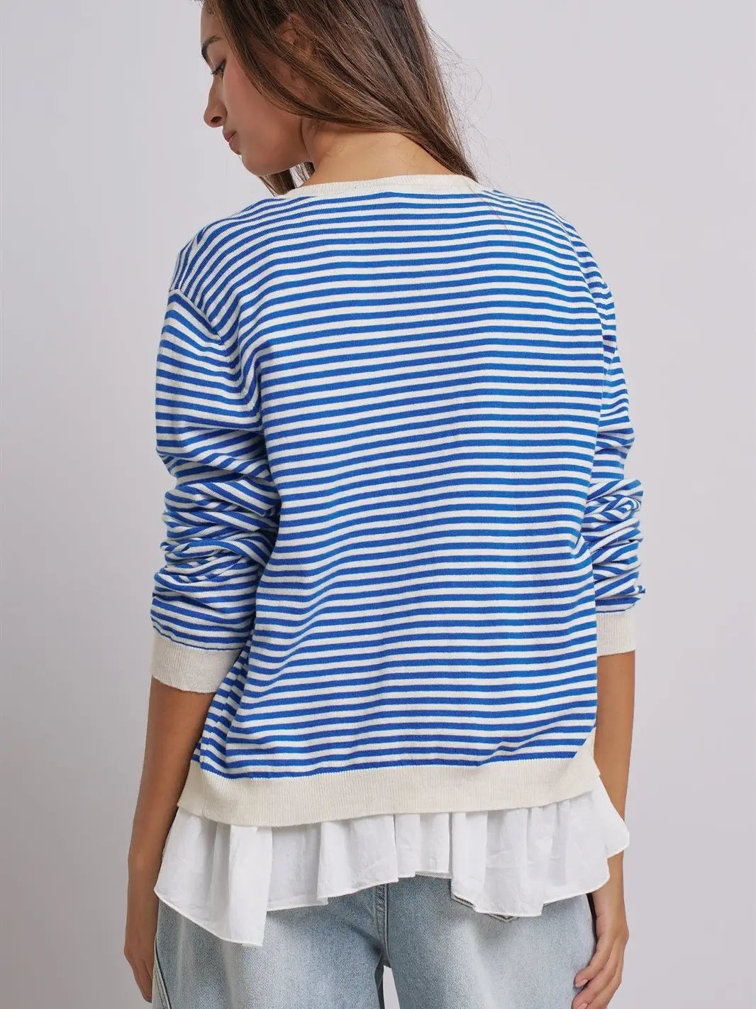 Urban Daizy breton striped knit cardigan