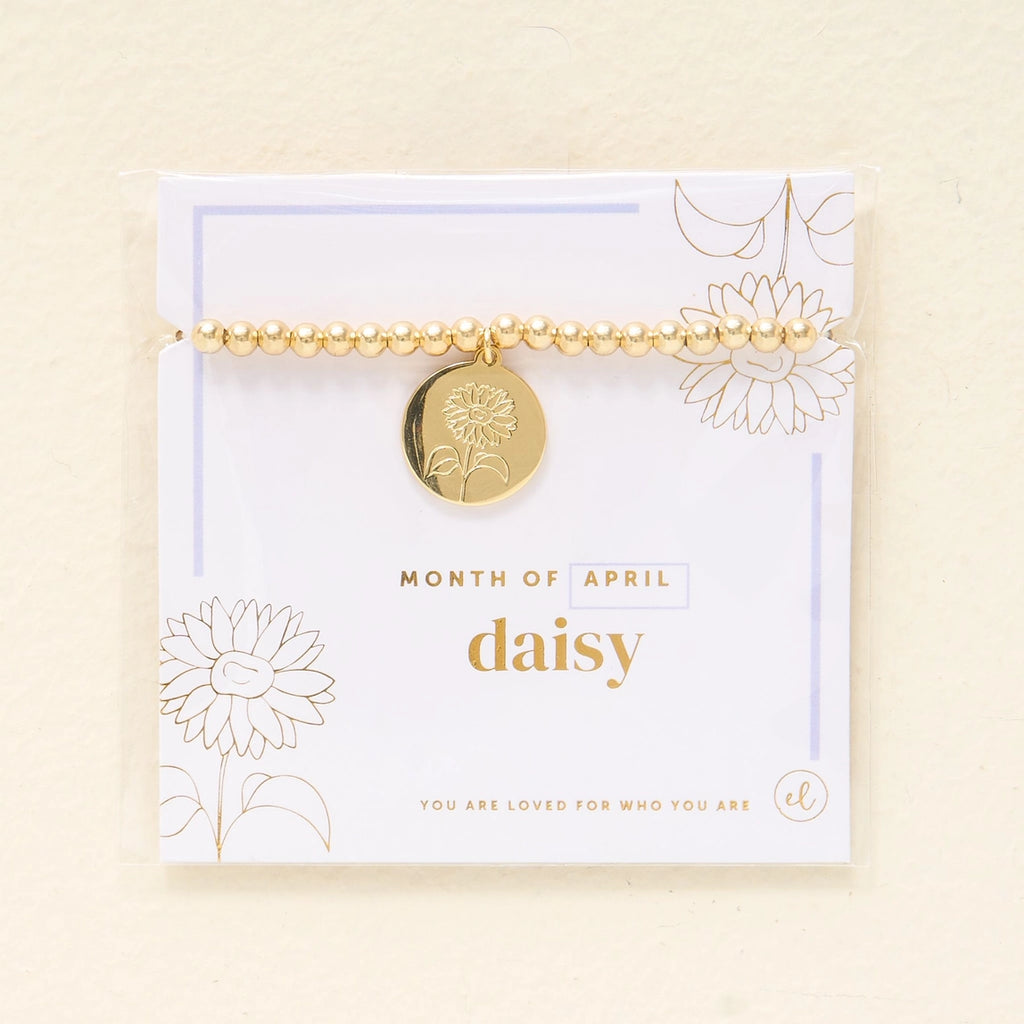 The Darling Effect birth flower charm bracelet