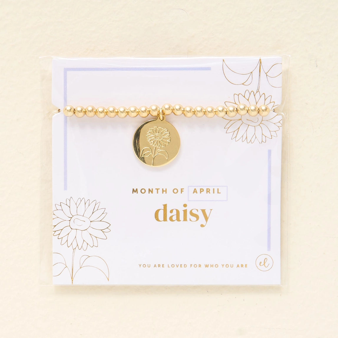 The Darling Effect birth flower charm bracelet