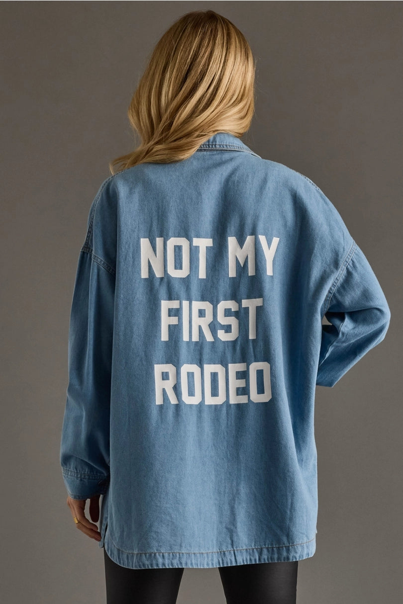 Panache Apparel Co. printed denim overshirt