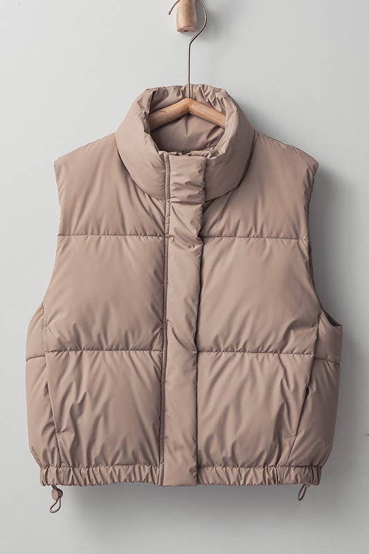 Urban Daizy puffer vest with adjustable hem