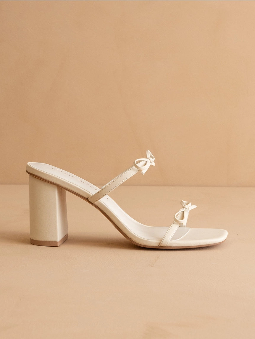 Oasis Society double strap bow heels