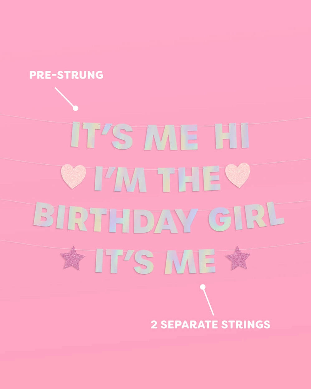 xo, Fetti I'm the bday girl banner